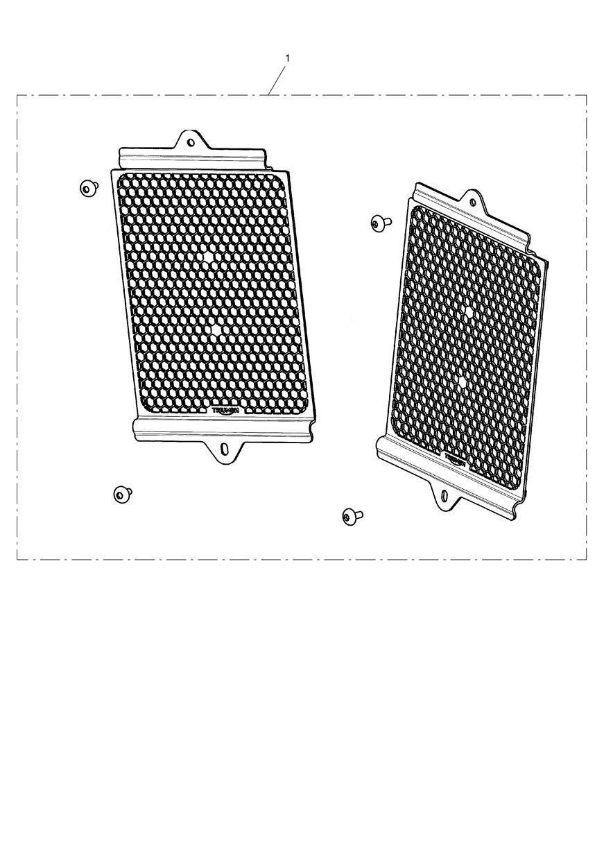 PROTECTION DE RADIATEUR ALUMINIUM ARGENT POUR TIGER 850 SPORT 2021