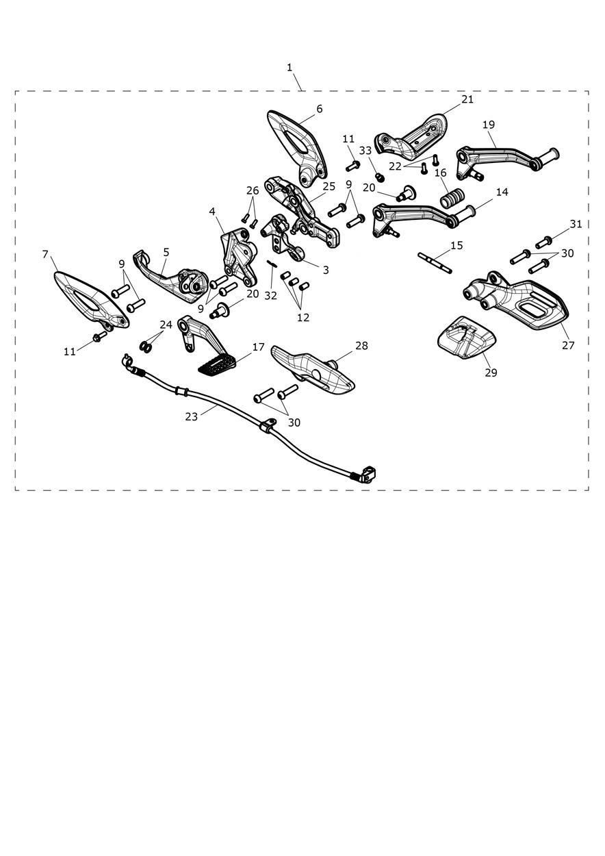 KIT DE COMMANDES DE PIED INTERMEDIAIRES POUR ROCKET 3 GT 2020