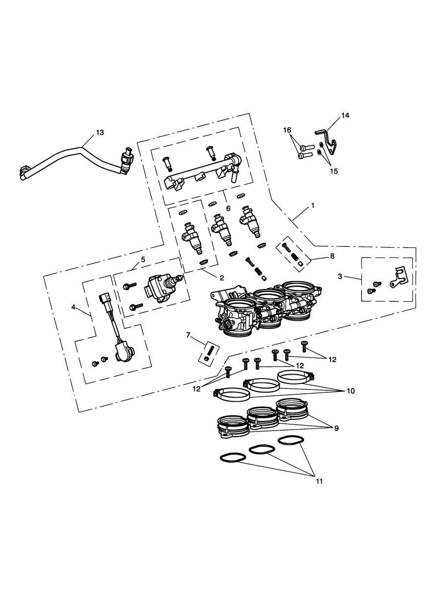 ACCELERATEURS INJECTEURS ET RAMPE DE CARBURANT POUR DAYTONA TRIPLE 675 2006