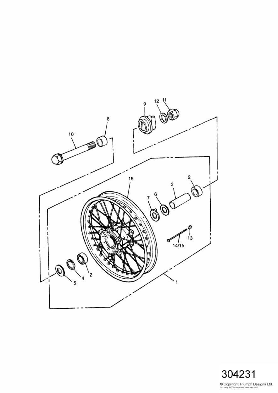 ROUE AVANT POUR TIGER 900 CARBU 1993