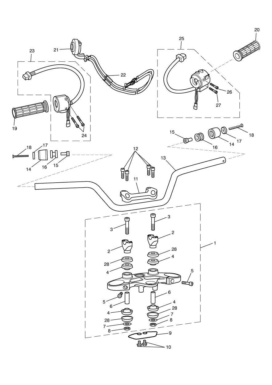 GUIDONS ET COMMUTATEURS 483576 POUR TIGER 1050 ABS SE 2009