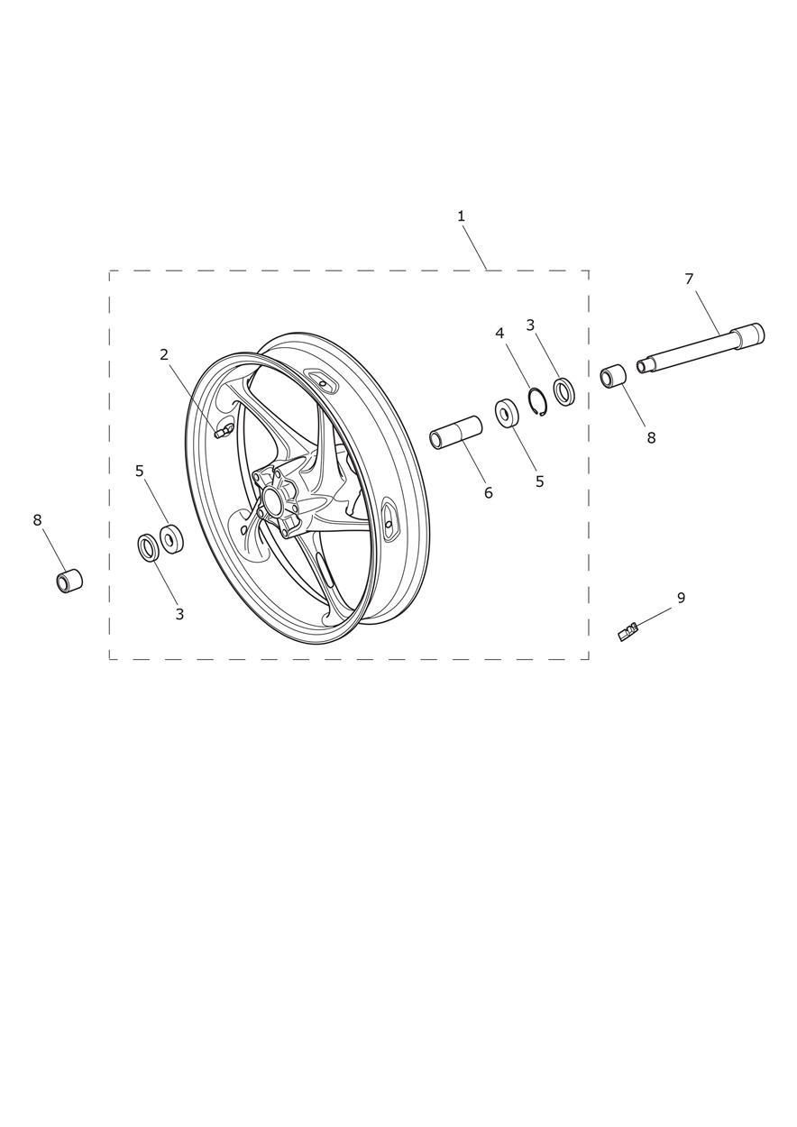ROUE AVANT POUR STREET TRIPLE RS 2020