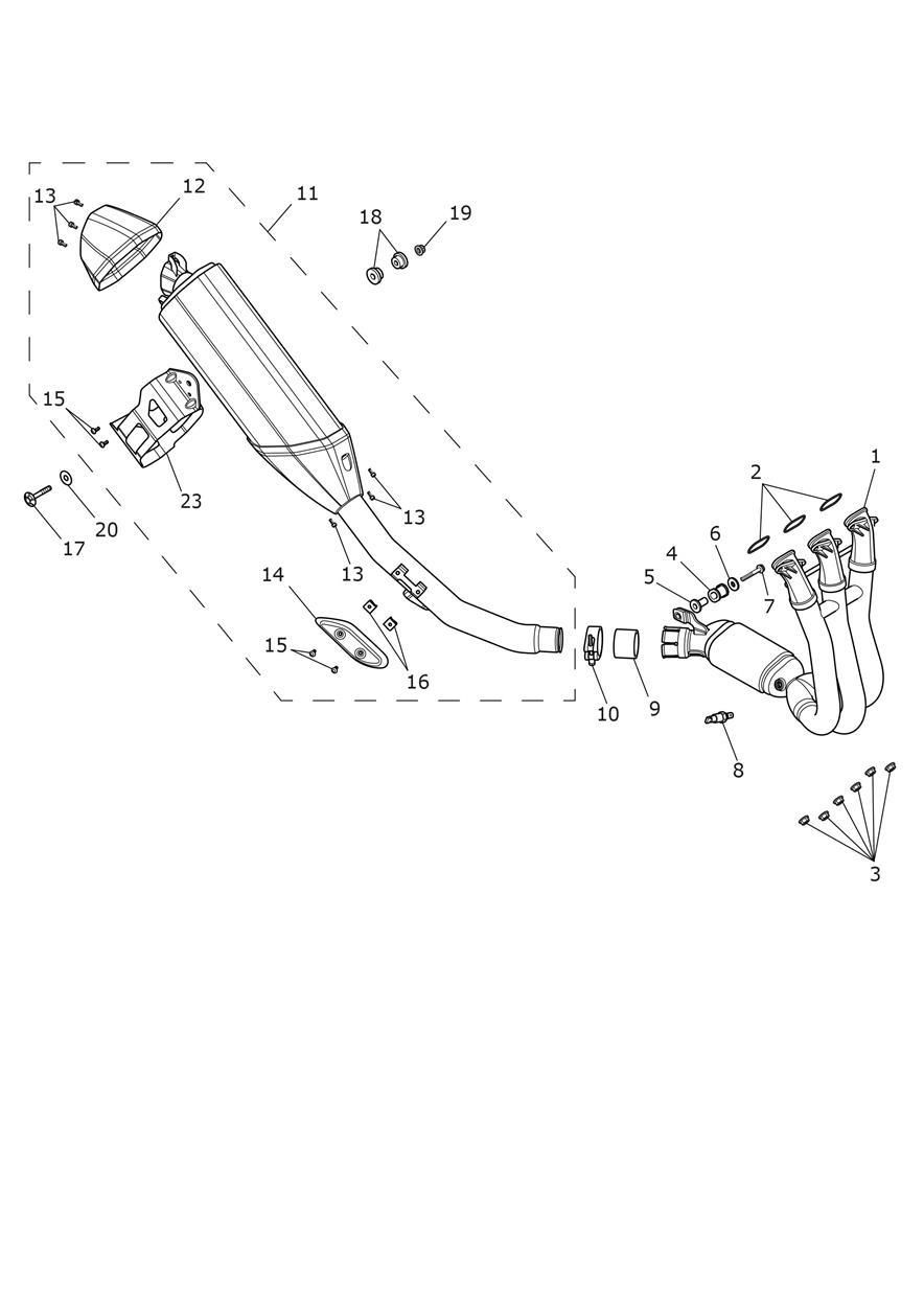 ECHAPPEMENT VERSION A FAIBLE GARDE AU SOL POUR TIGER 1200 ALPINE EDITION 2020