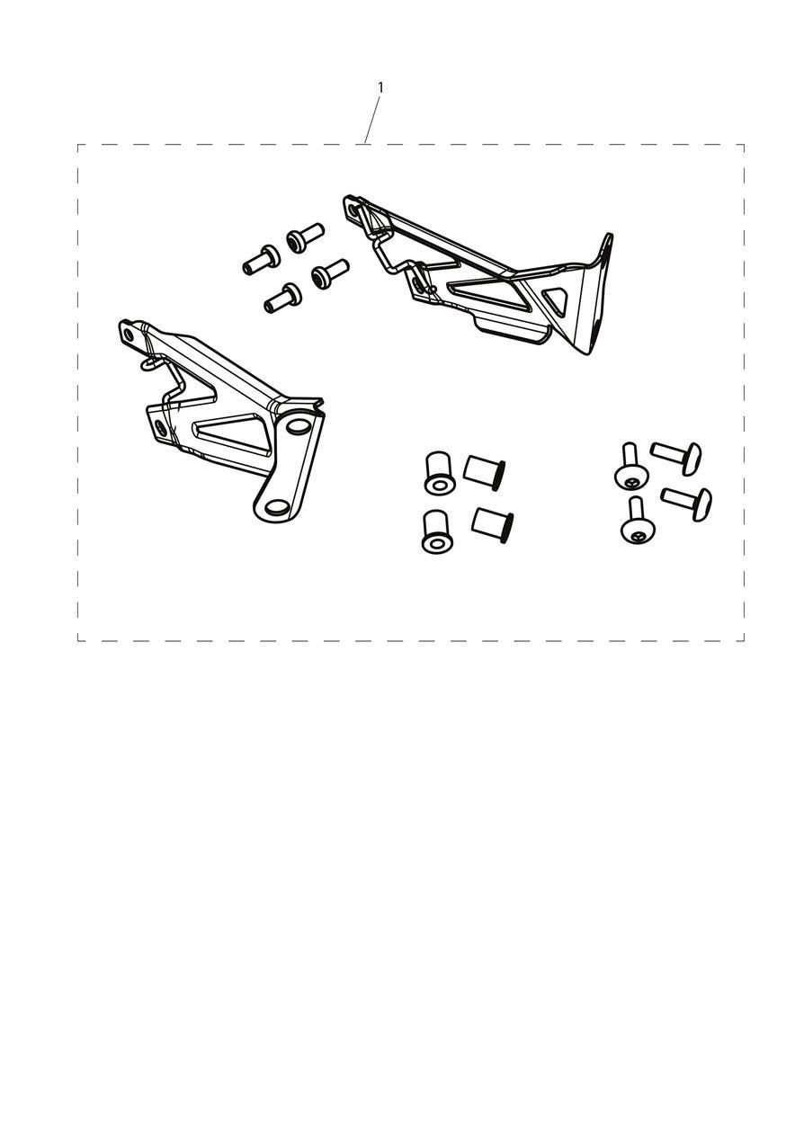 KIT DE FIXATION DE PARE BRISE POUR SCRAMBLER 1200 X 2024