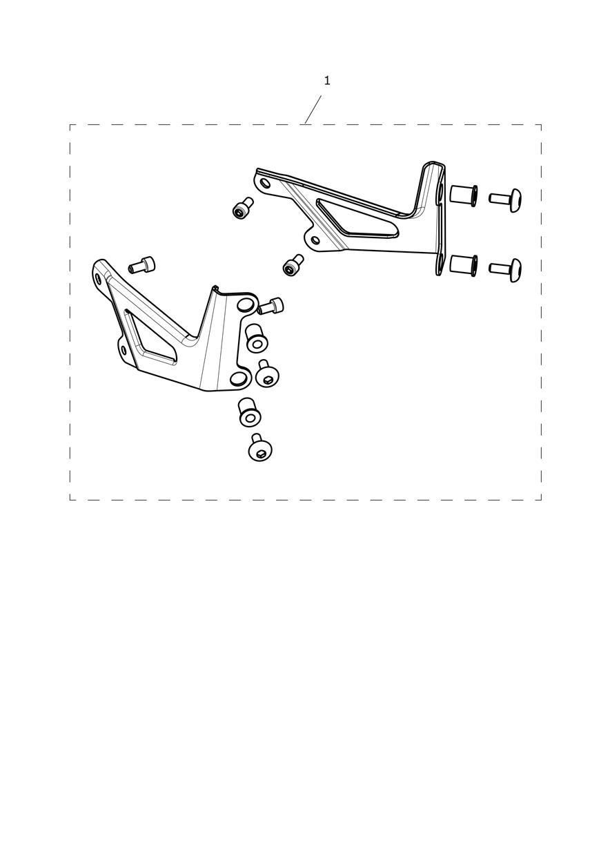 KIT DE FIXATION DE PARE BRISE POUR SPEED TWIN 900 2023