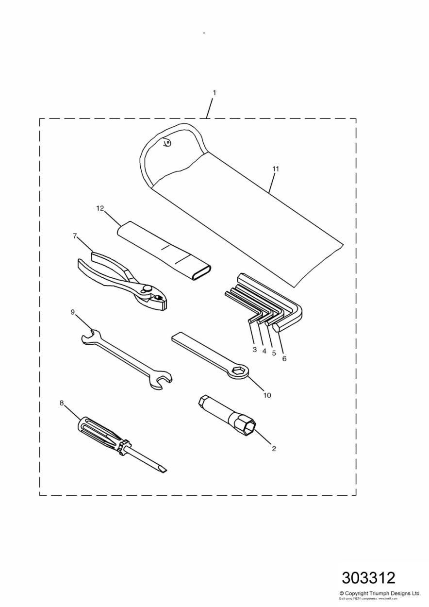 KIT D OUTILS ET BRAS OSCILLANT 161317 POUR SPRINT RS 2002