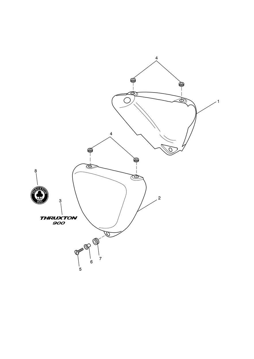 CARENAGES LATERAUX POUR THRUXTON A1 2010