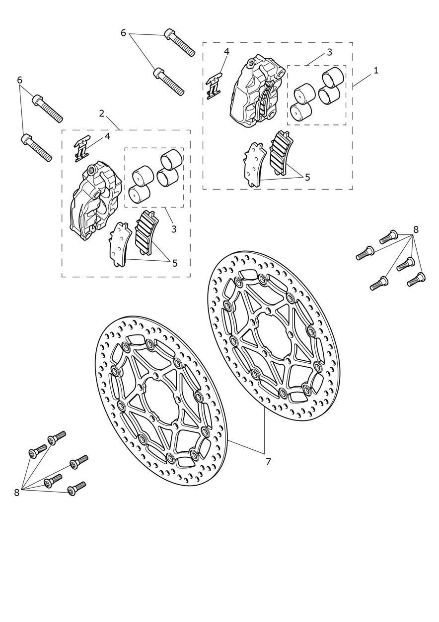 ETRIER DE FREIN AVANT DISQUES POUR TIGER 1200 GT 2022