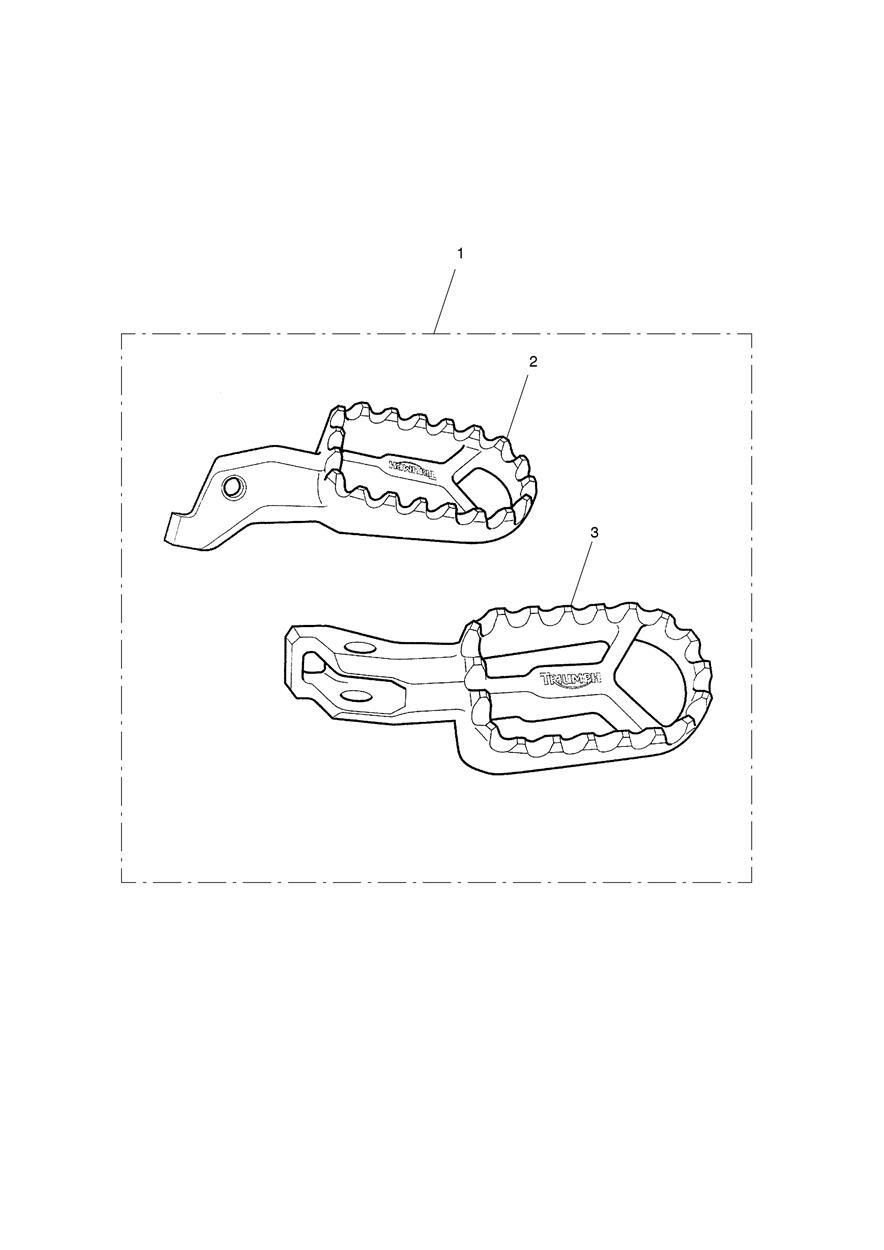 KIT DE REPOSE PIED GRIS POUR TIGER 800 XC 2016