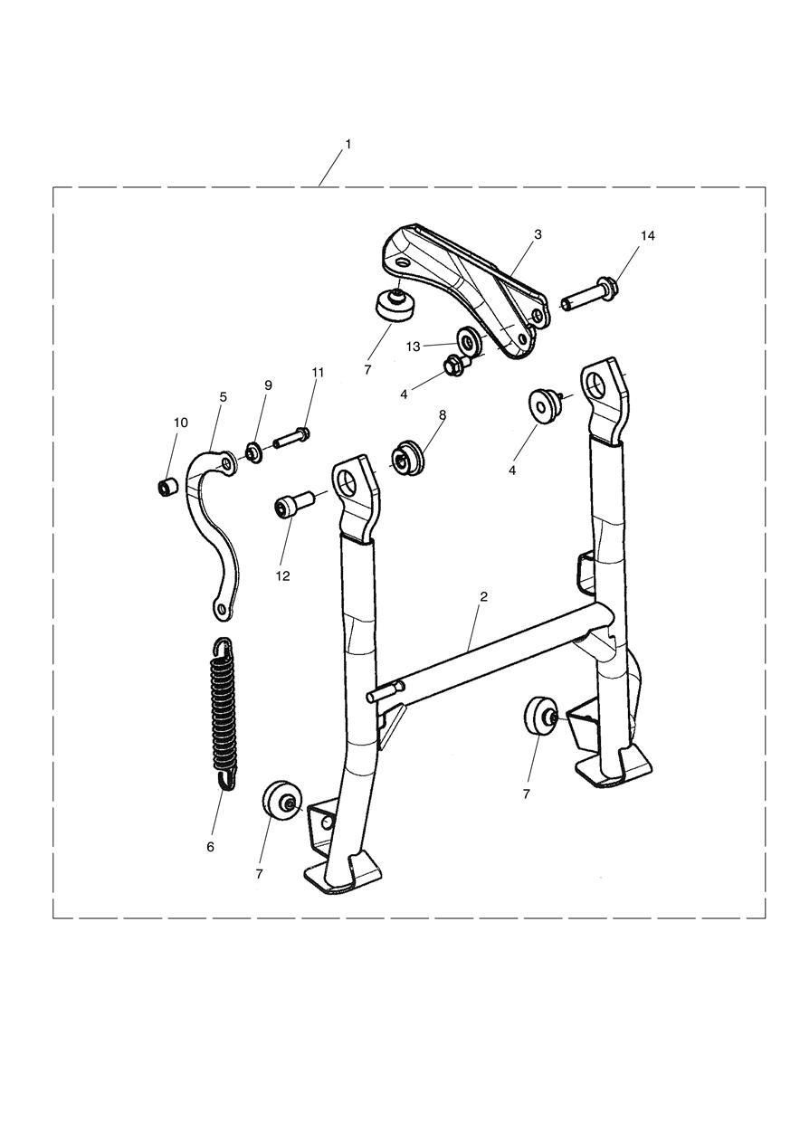 KIT DE BEQUILLE CENTRALE POUR TIGER 800 XC 2016