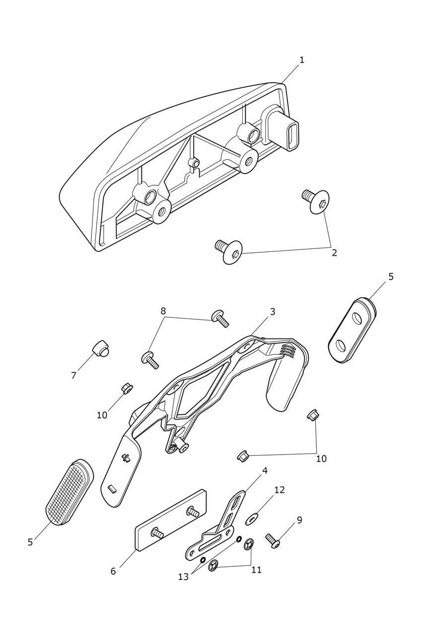 FEU ARRIERE ET REFLECTEURS POUR TIGER 1200 GT 2022