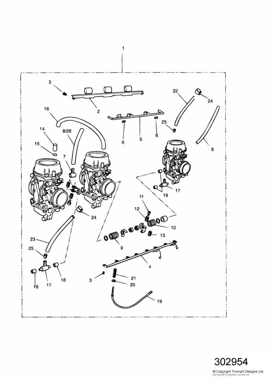 CARBURATEURS SAUF USA CA ENG POUR SPRINT 900 1992