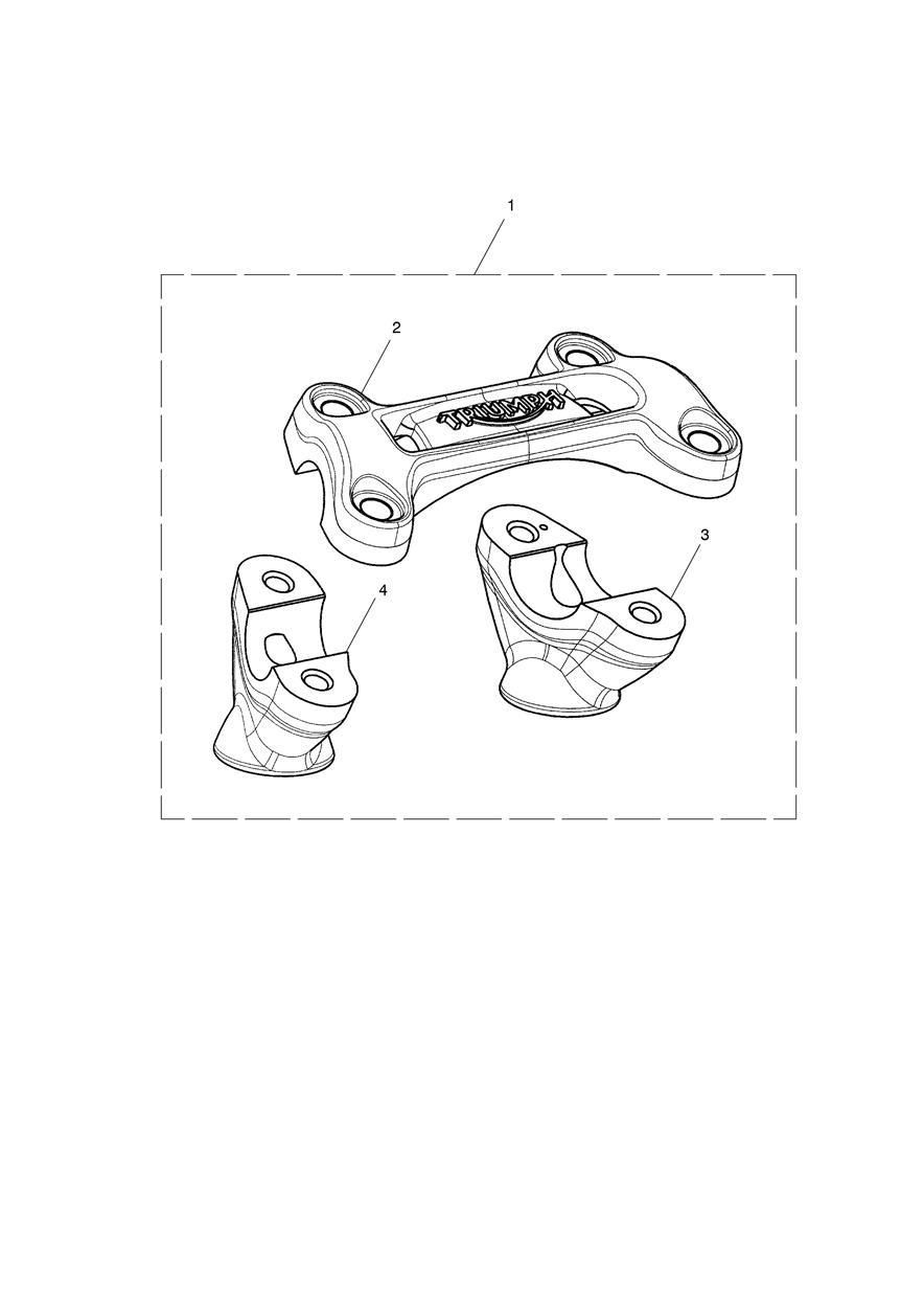 FIXATION DE GUIDON POUR SPEED TWIN 900 2023