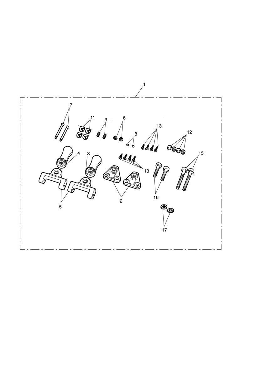 KIT DE QUINCAILLERIE DE MARCHEPIED PASSAGER AJUSTABLE POUR THUNDERBIRD 2010