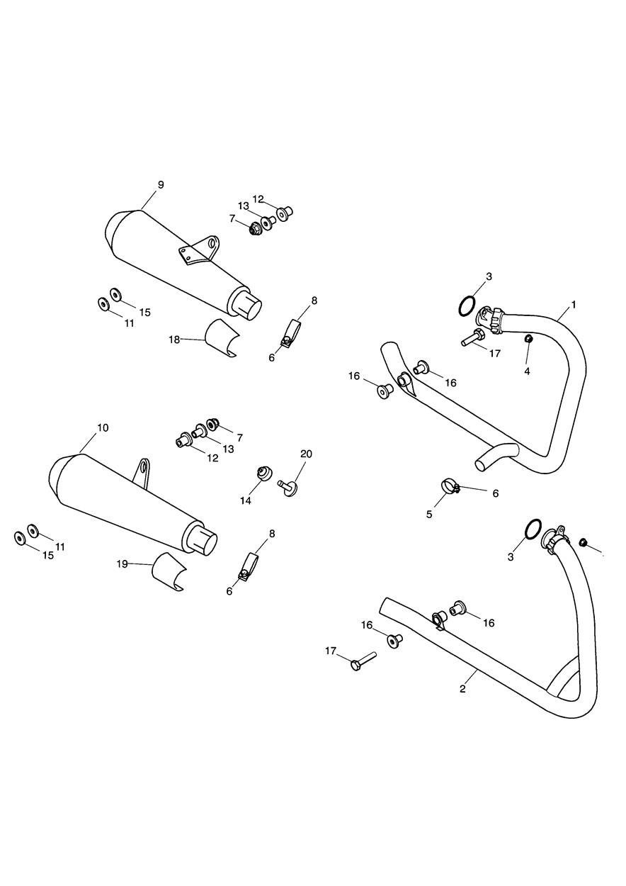 ECHAPPEMENT POUR THRUXTON 2004