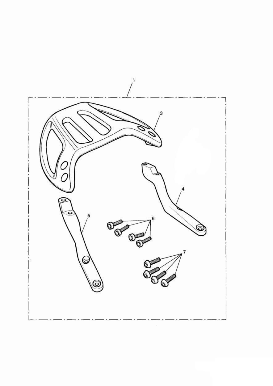 KIT DE PORTE BAGAGES SUPERIEUR POUR TT 600 2000