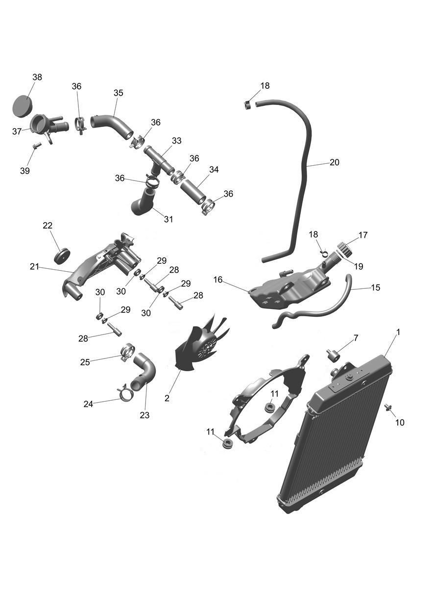 SYSTEME DE REFROIDISSEMENT POUR SCRAMBLER 400 X 2024