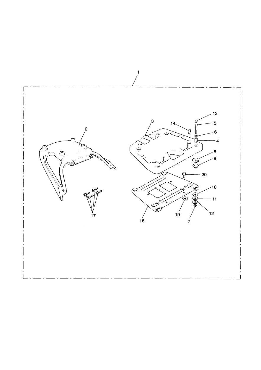 KIT DE PORTE BAGAGES A CHARIOT GLISSANT POUR SPRINT ST 1050CCM 2005
