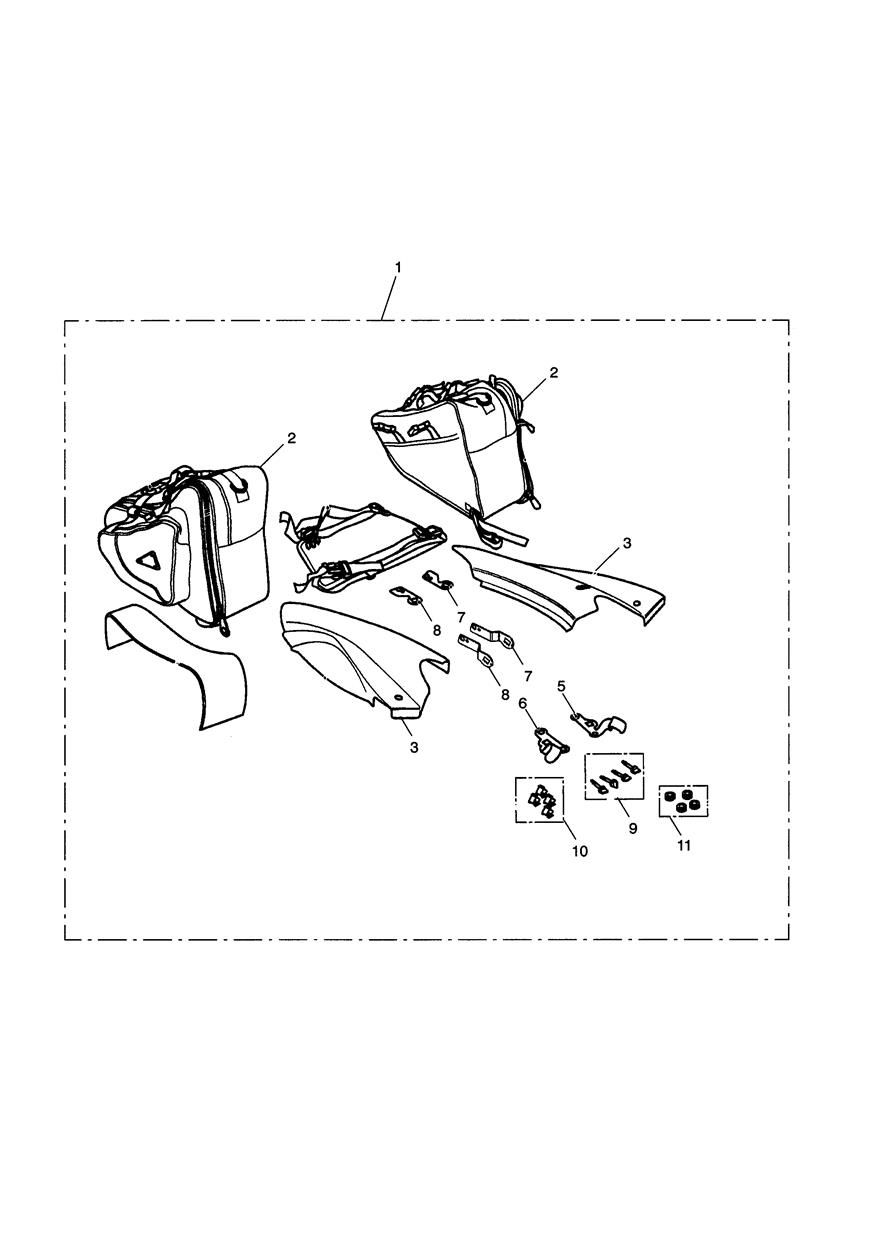 KIT DE SACOCHES LATERALES AMOVIBLES SPORT POUR DAYTONA 955 2002