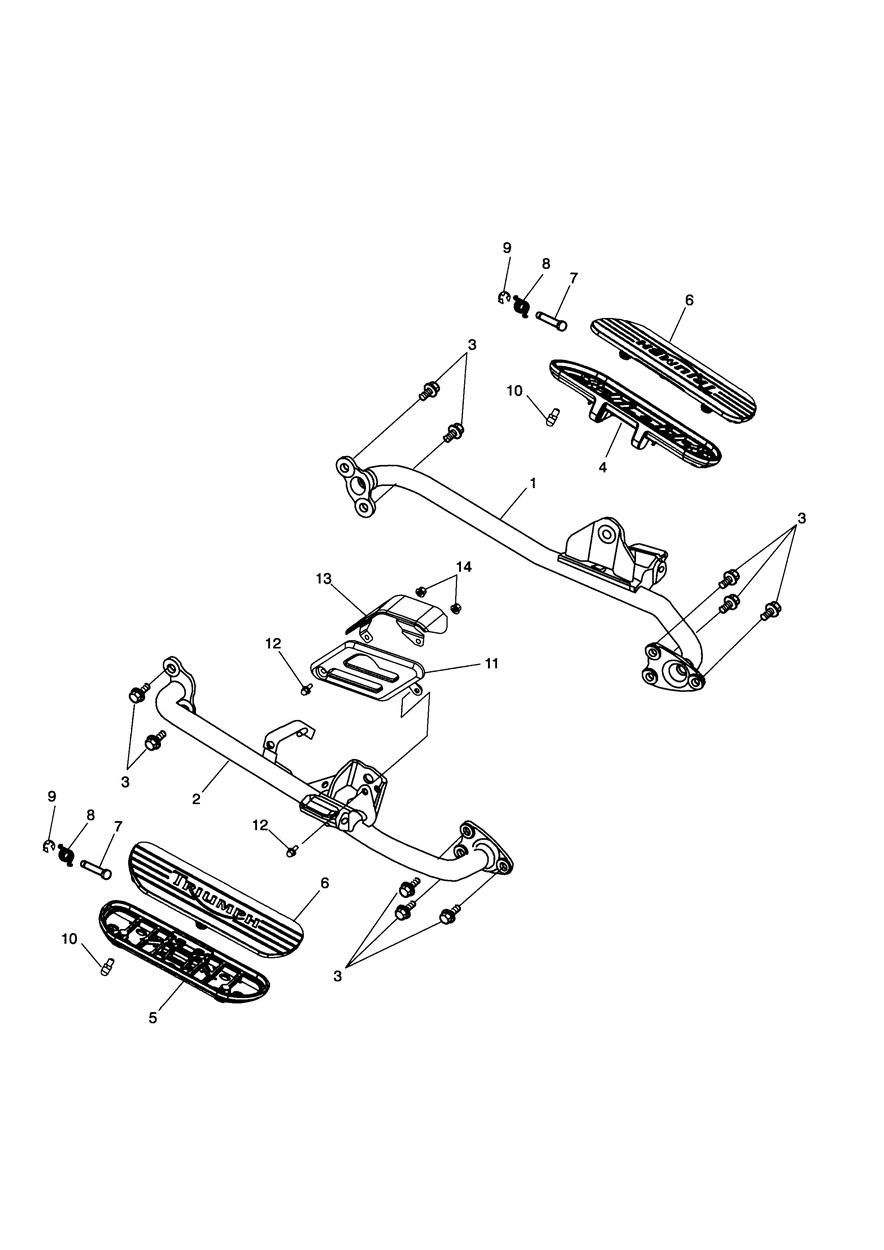 REPOSE PIEDS ET SUPPORTS ROCKET III CLASSIC ET EDITION SPECIALE POUR ROCKET III 2005