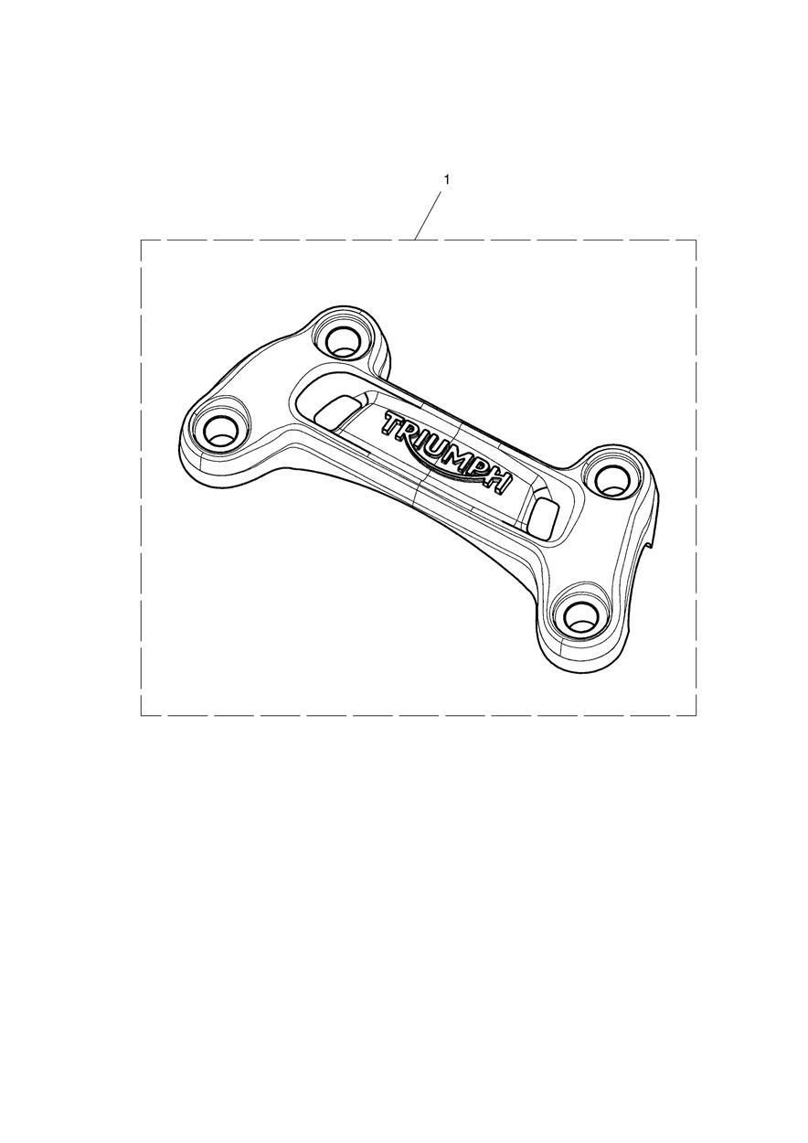 FIXATION SUPERIEUR DE GUIDON BARRE DE 222MM POUR SPEED TWIN 900 2023