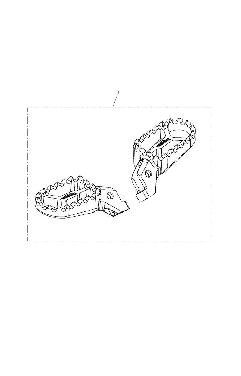 PAIRE DE REPOSE PIEDS TYPE 2 GRIS POUR EXPLORER XC 2016