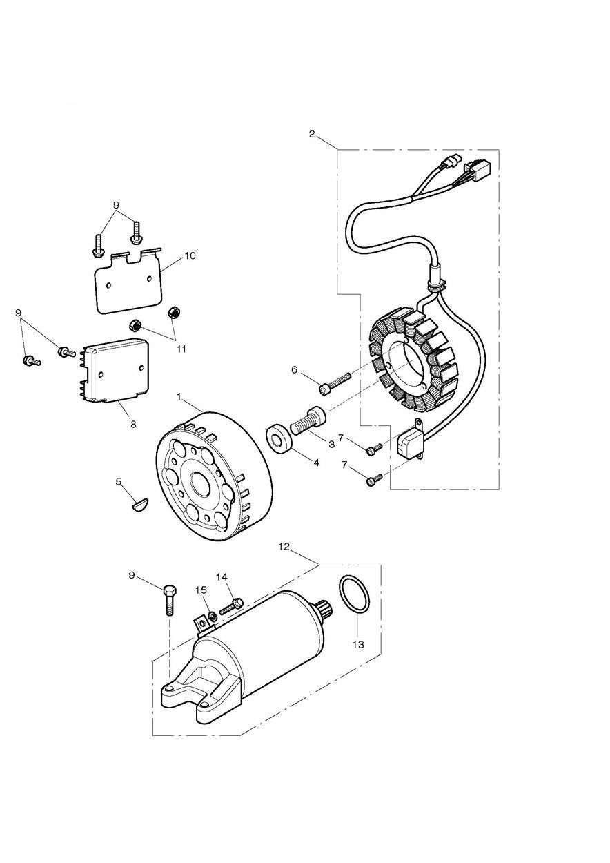 ALTERNATEUR ET DEMARREUR POUR DAYTONA 675 A1 2009