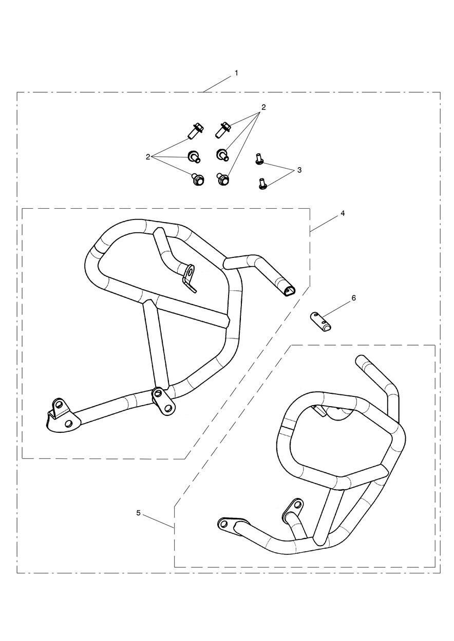 KIT DE BARRE DE PROTECTION MOTEUR POUR TIGER 800 2011