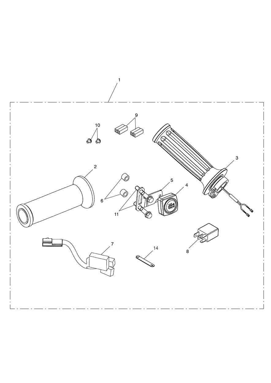 KIT DE POIGNEES CHAUFFANTES 614940 POUR STREET TRIPLE 660 ABS B1 2015