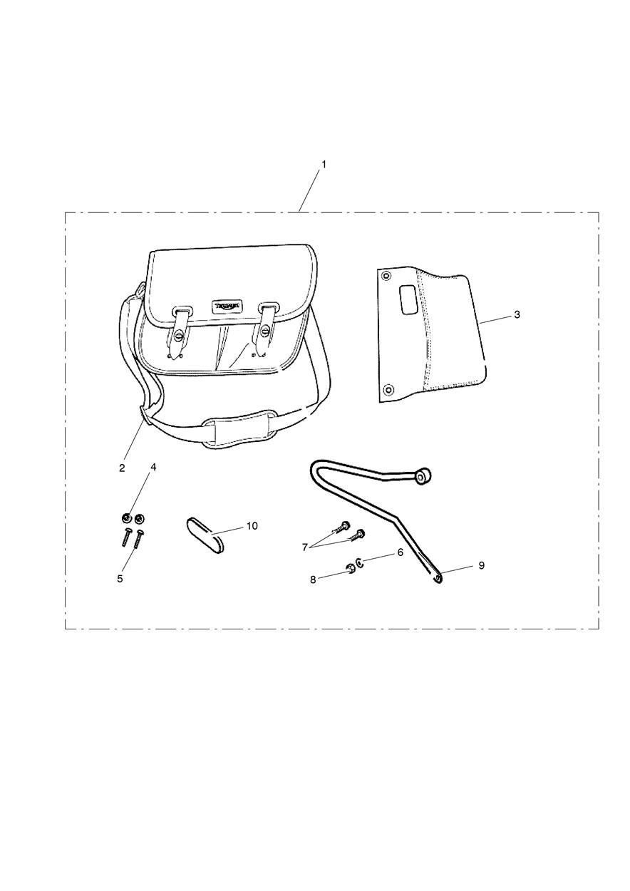 KIT DE SACOCHE CIREE COTE GAUCHE POUR BONNEVILLE A1 2009
