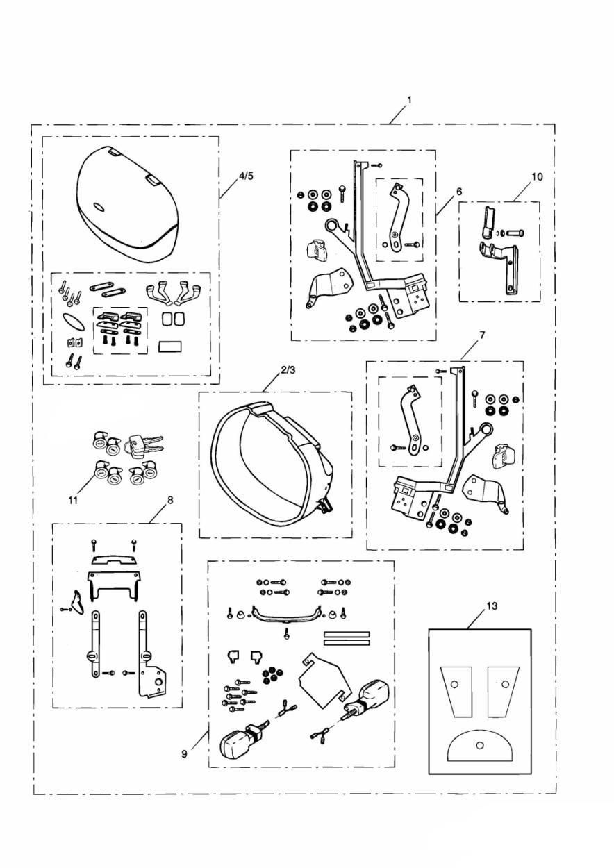 SYSTEME DE DOUBLE SACOCHE POUR SPRINT ST 1999