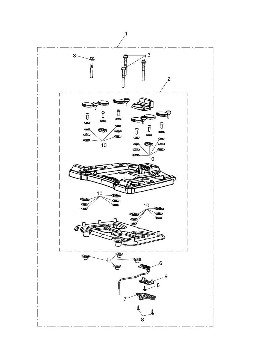 ENSEMBLE CHARIOT COULISSANT POUR SPRINT GT ABS A1 2010