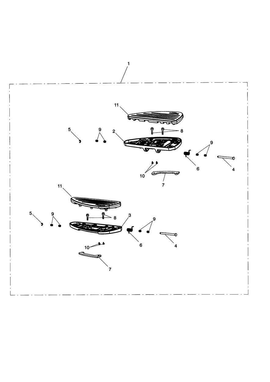 KIT DE REPOSE PIEDS POUR PILOTE CHROME LINE POUR AMERICA A1 2010