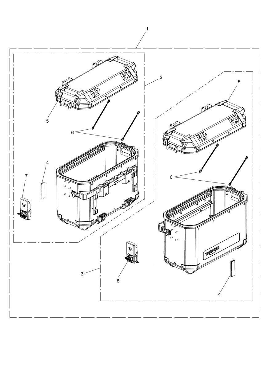 KIT DE SACOCHE ALUMINIUM POUR TIGER 1200 GT PRO 2022