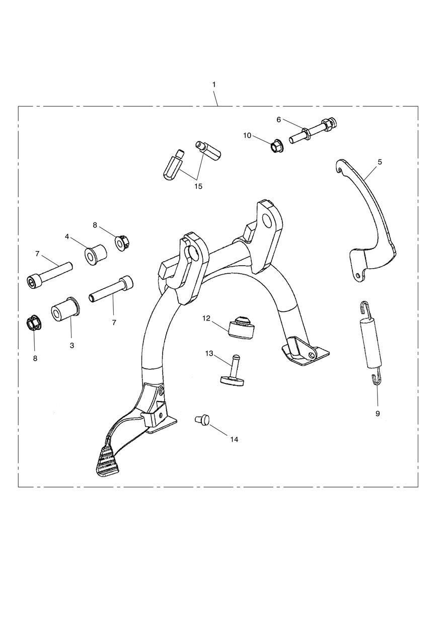KIT DE BEQUILLE CENTRALE POUR BONNEVILLE A1 2009
