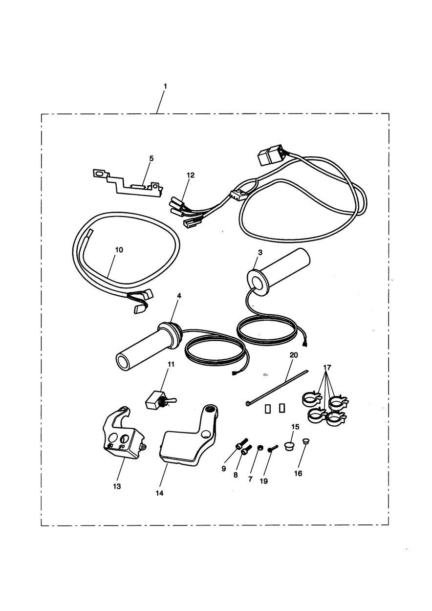 KIT DE POIGNEES CHAUFFANTES 237540 POUR ROCKET III 2005