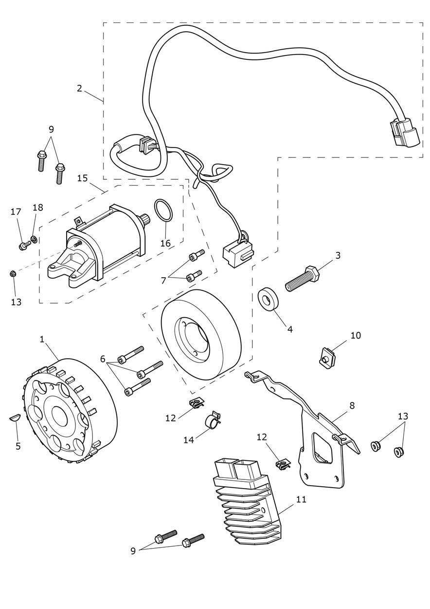 ALTERNATEUR ET DEMARREUR POUR DAYTONA MOTO 2 765 2020