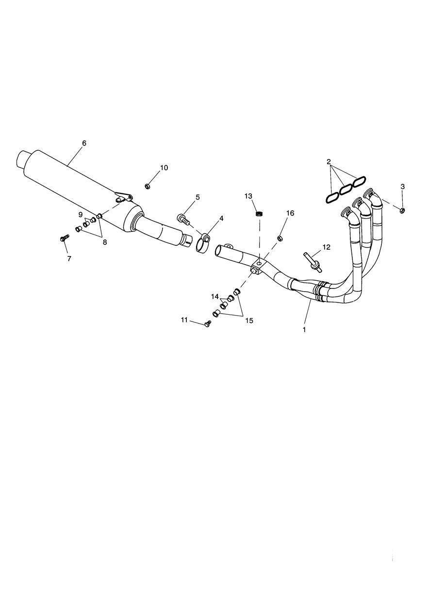 ECHAPPEMENT POUR MONOBRAS OSCILLANT 161318 POUR SPRINT RS 2002