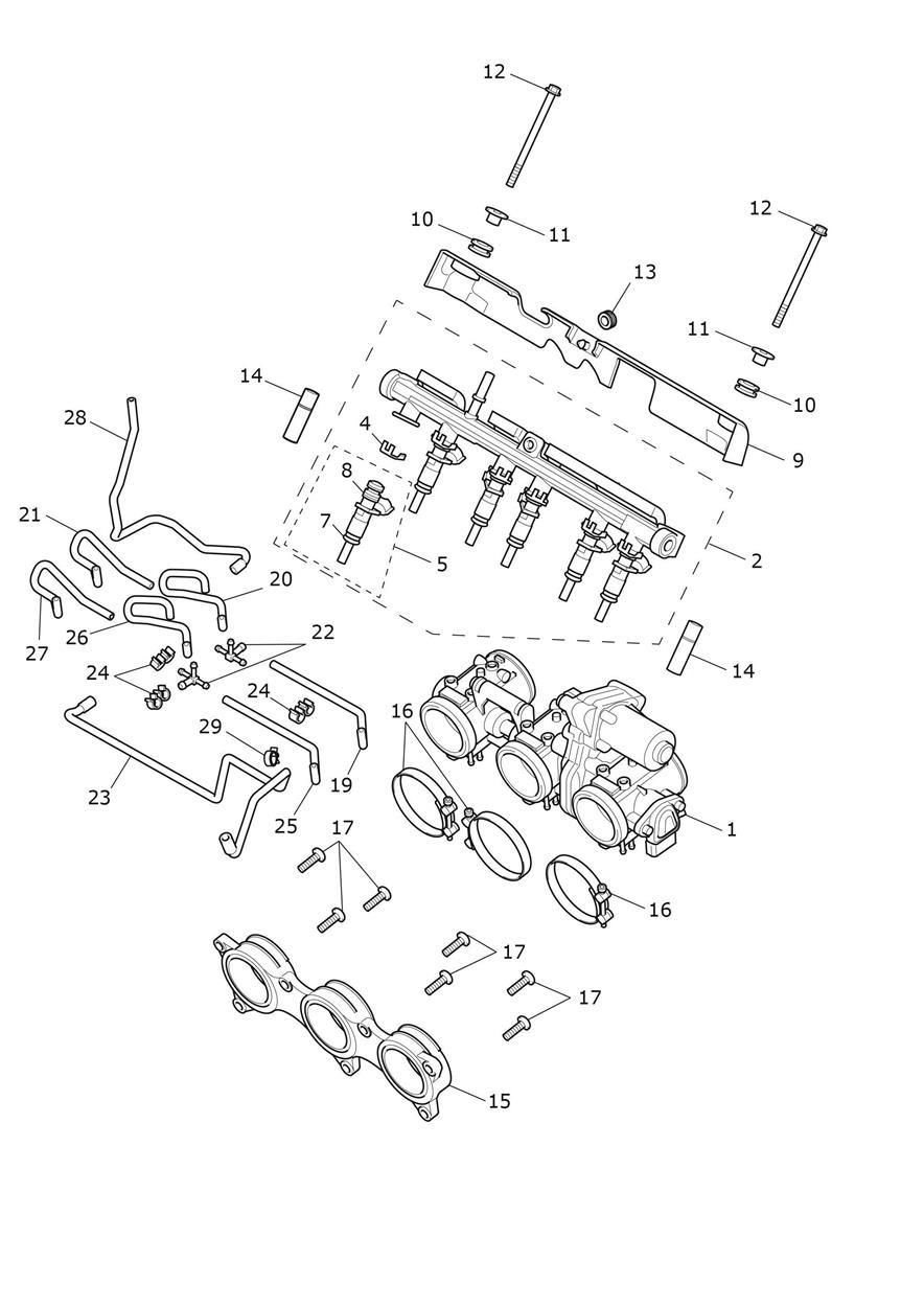 ACCELERATEURS INJECTEURS ET RAMPE DE CARBURANT POUR ROCKET 3 GT 2020