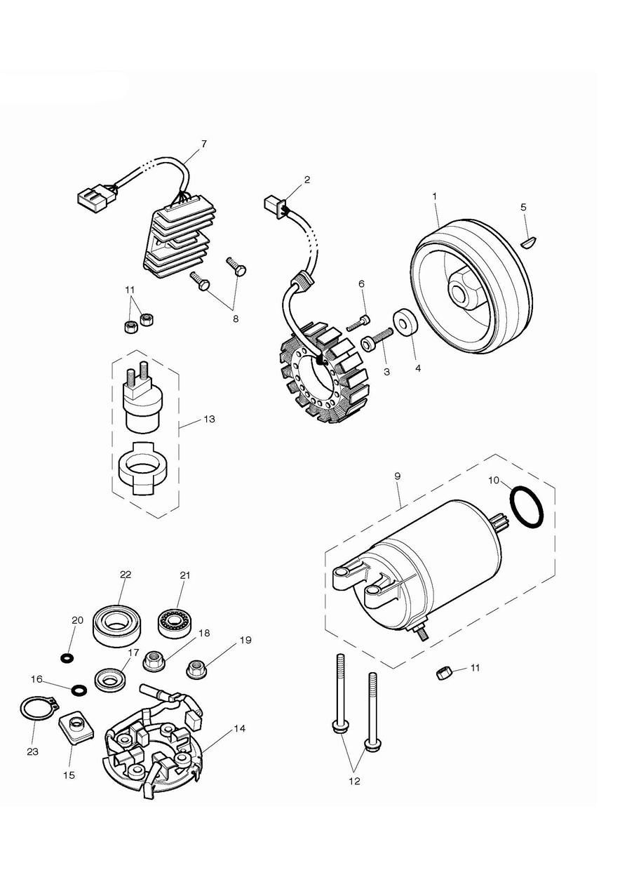 ALTERNATEUR ET DEMARREUR POUR BONNEVILLE A1 2009