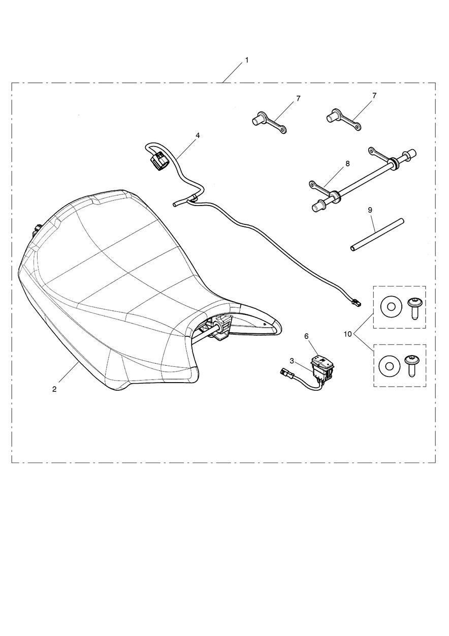 KIT DE SIEGE CHAUFFANT POUR CONDUCTEUR POUR TIGER 1200 XR 2018