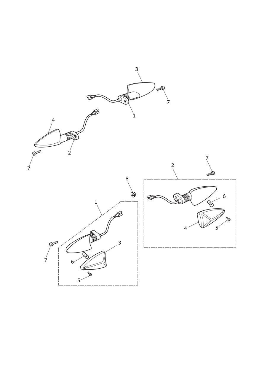CLIGNOTANTS POUR DAYTONA 675 R ABS 2013