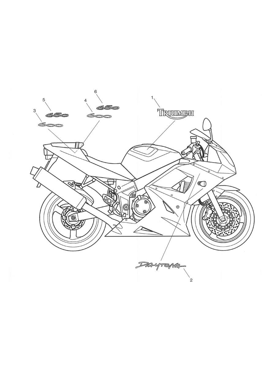 CARENAGE AUTOCOLLANTS POUR DAYTONA 600 2004