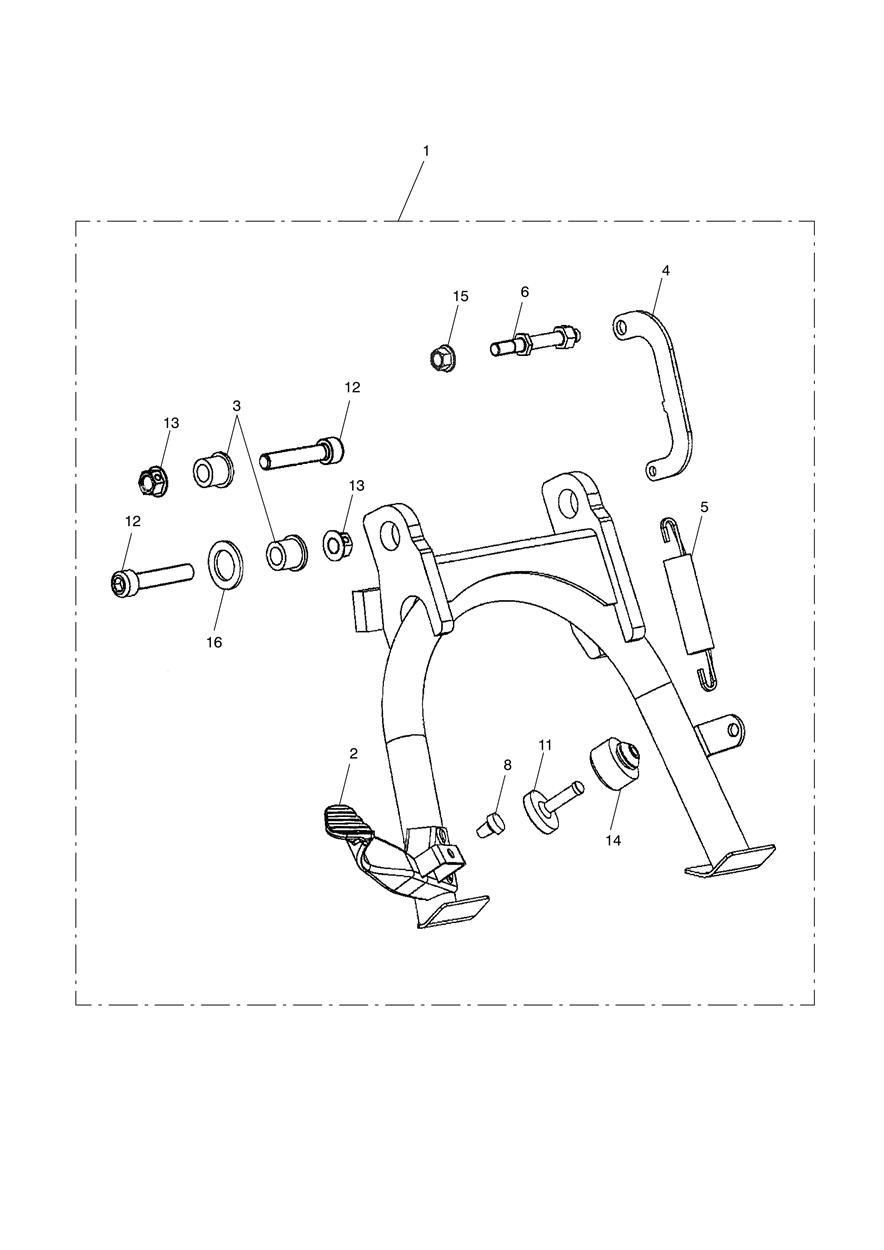 KIT DE BEQUILLE CENTRALE POUR BONNEVILLE 2001
