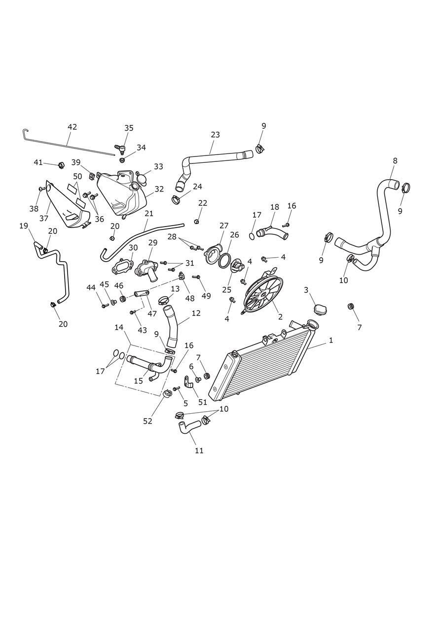 SYSTEME DE REFROIDISSEMENT POUR TIGER 800 XR 2018
