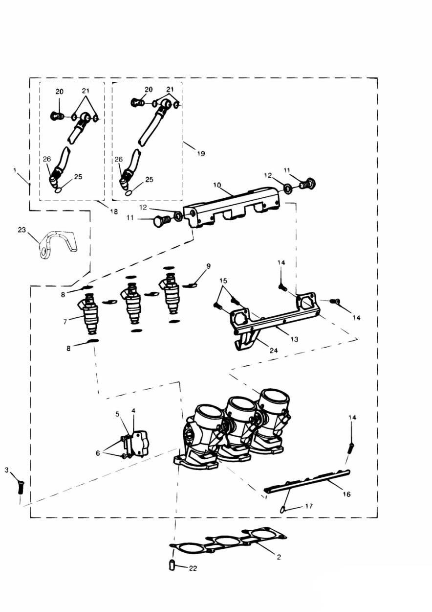 ACCELERATEURS INJECTEURS ET RAMPE DE CARBURANT 71698 POUR DAYTONA 955I 1997