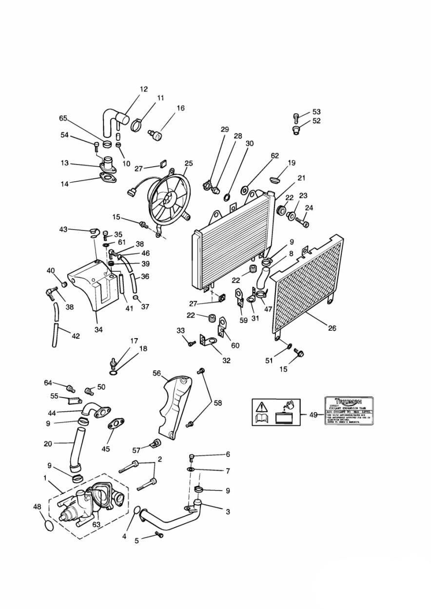 SYSTEME DE REFROIDISSEMENT POUR TIGER 900 CARBU 1993