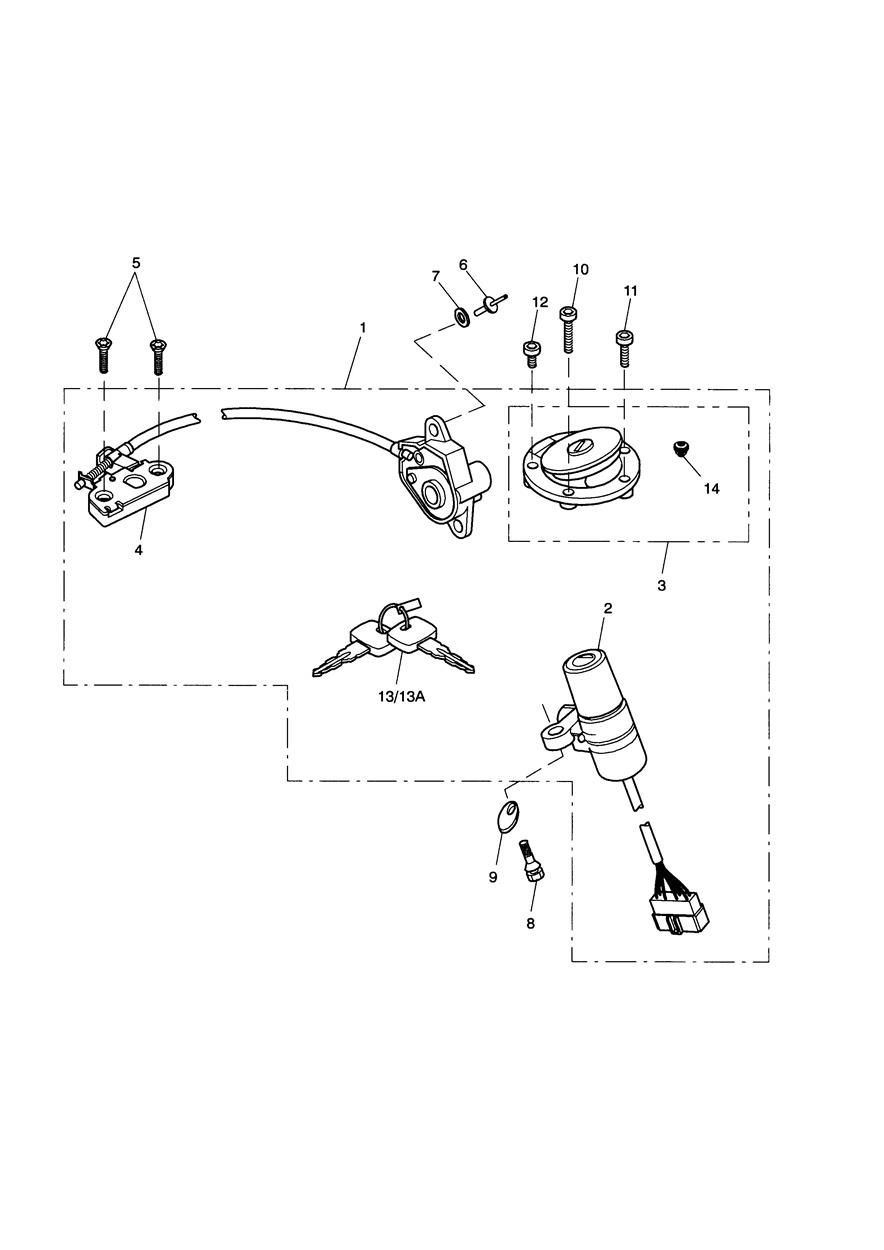 CONTACTEUR D ALLUMAGE ET VERROUILLAGE POUR DAYTONA 955 2002