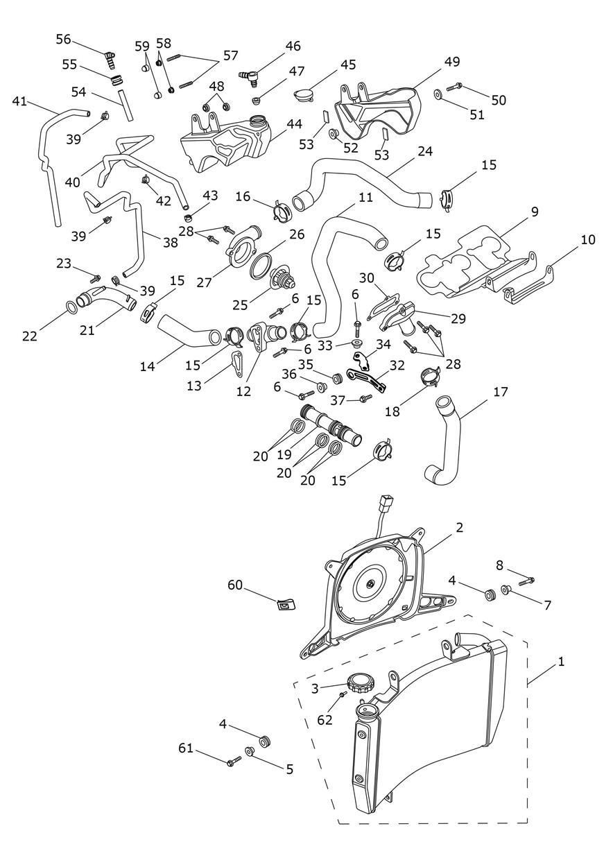 SYSTEME DE REFROIDISSEMENT POUR STREET TRIPLE MOTO2 TM EDITION 2023