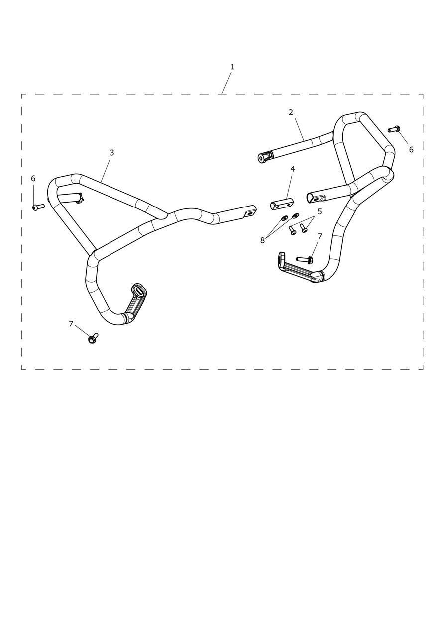 KIT DE BARRE DE PROTECTION SUPERIEUR POUR TIGER 1200 GT 2022